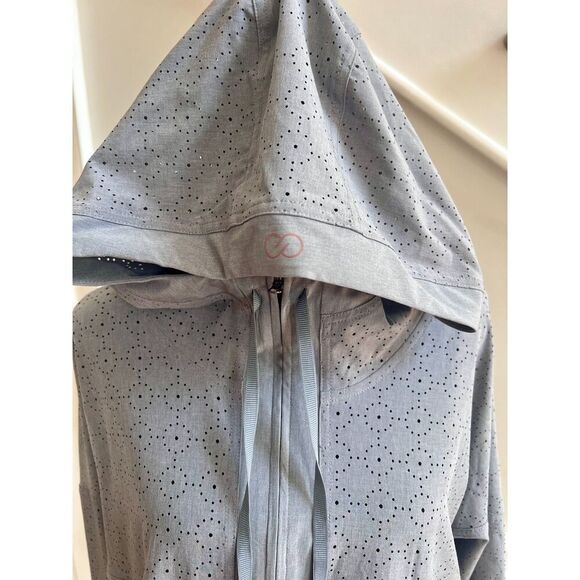 Calia By Carrie Underwood Gray Anywhere Perforated Half Zip Jacket Size Large - Picture 3 of 9